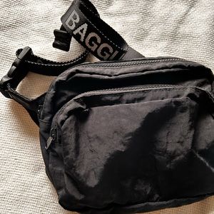 Black Baggu Fanny Pack with Baggu Strap